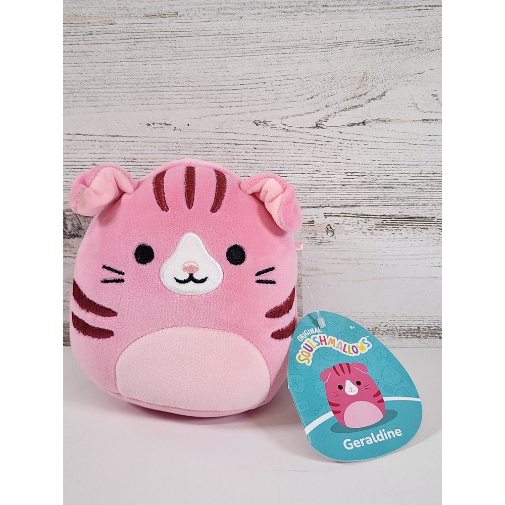 Squishmallows Geraldine Scottish Fold Cat Kids 5" Pink Plush Toy NWT